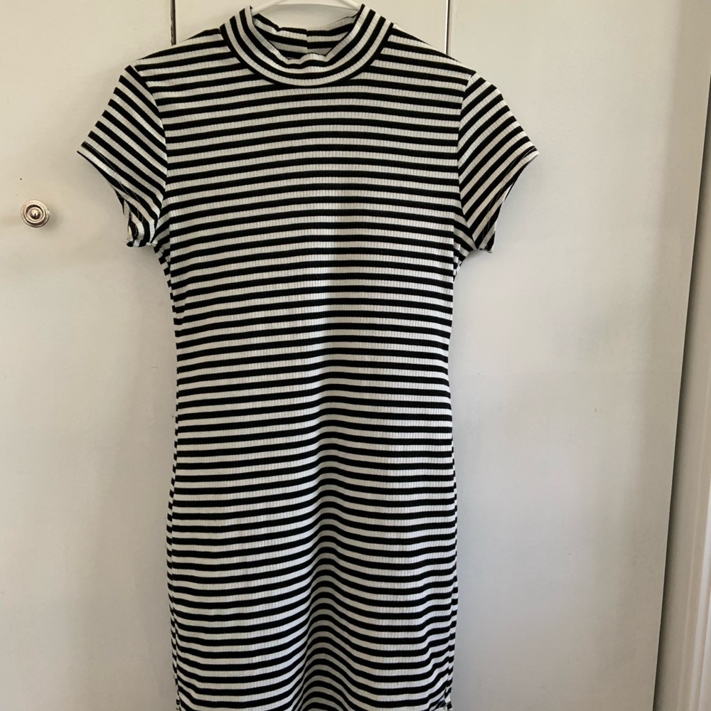Black and white t-shirt dress